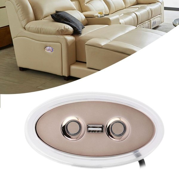 Elektrisk soffa med LED-bakgrundsbelysning, 2-knappars manuell omkopplare KLB