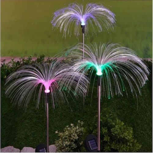 Sæt med 2 x Solcellelamper i Palm-stil