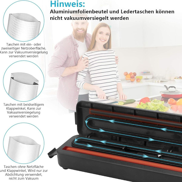 Vakuumförseglare, automatisk vakuumförseglare för torrt och vått