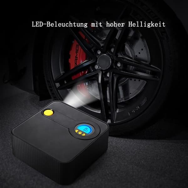Liten bärbar luftkompressor däckpump med tryckmätare bildäckpump