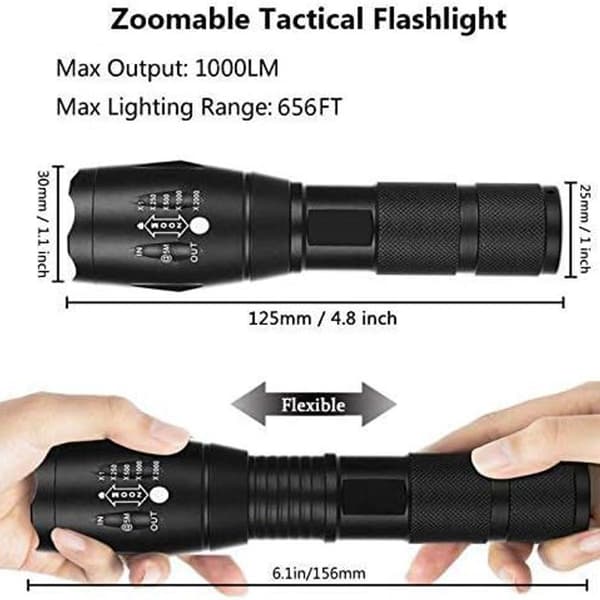 LED-taskulamppu työvalolla, superlumen-taskulamppu, USB-ladattava KLB