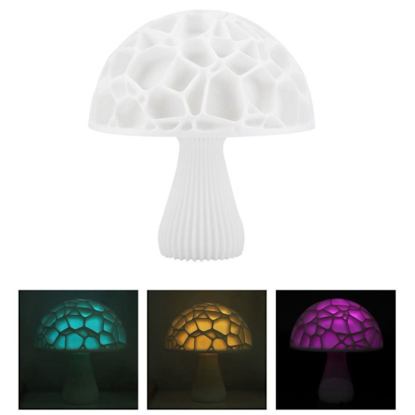 Färgglad vacker RGB 3D-utskrift svamplampa dekoration KLB