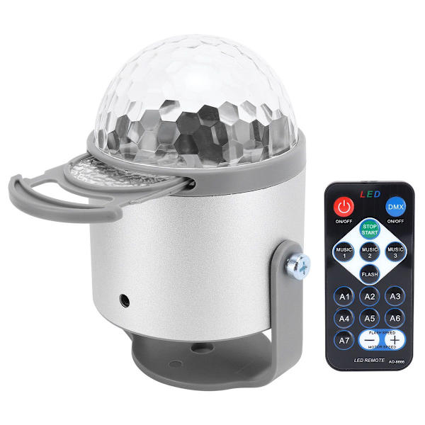 Projektorlampe, fjernbetjening, farverig, drejelig KLB