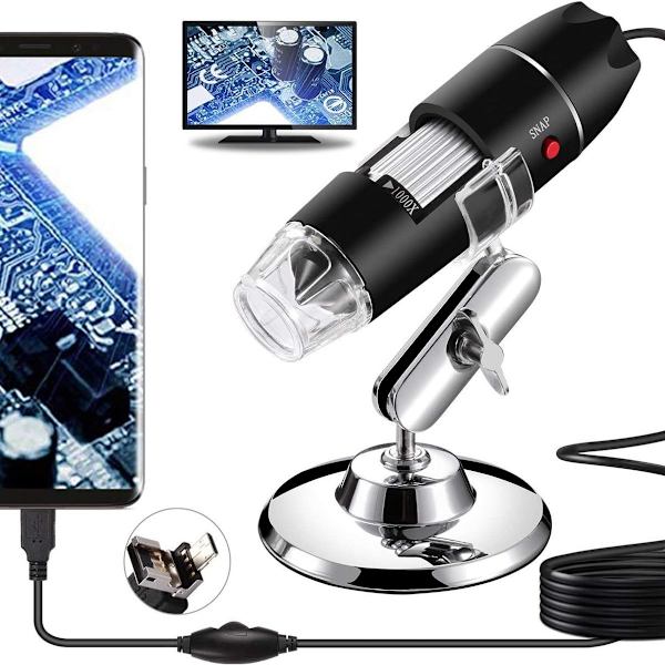 USB-digitaalinen mikroskooppi, Bysameyee kädessä pidettävä 40X-1000X suurennosendoskooppi, 8