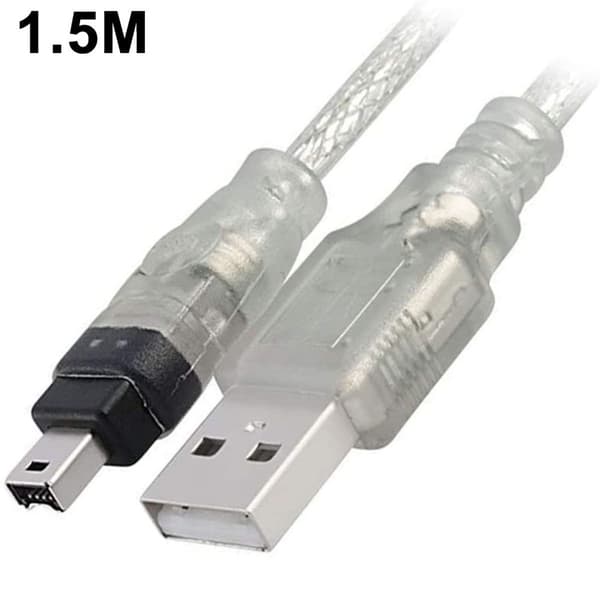 USB-kaapeli (uros Firewire IEEE1394a uros, 4-napainen, laitteille