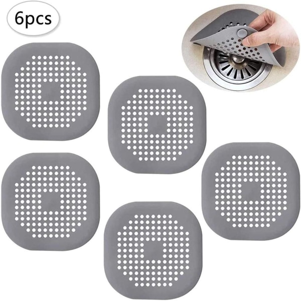 Drain strainer, pack of 6, drain hair catcher, drain grate, bathtub, hair strainer, sink KLB