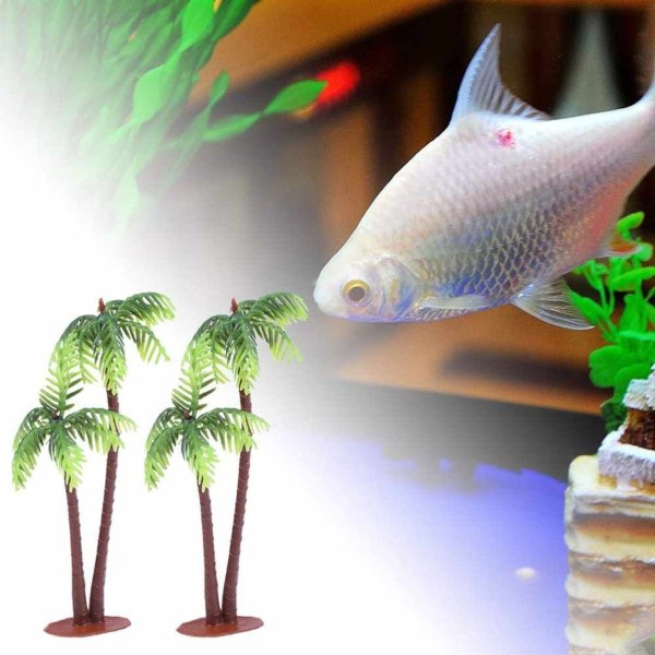 stykker mini kokos træ mikro landskab DIY ornamenter akvarie dekoration KLB