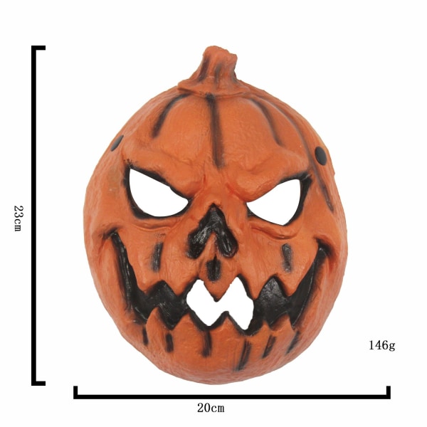 Pumpamask Halloween presenter Skrämmande dekorationer för vuxna Skrämmande kostymer Skrämmande Skräck Huvudmasker 23*20cm