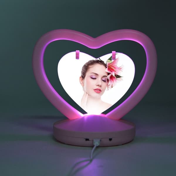 Vakker hjerteformet 5V USB oppladbar LED bordlampe KLB