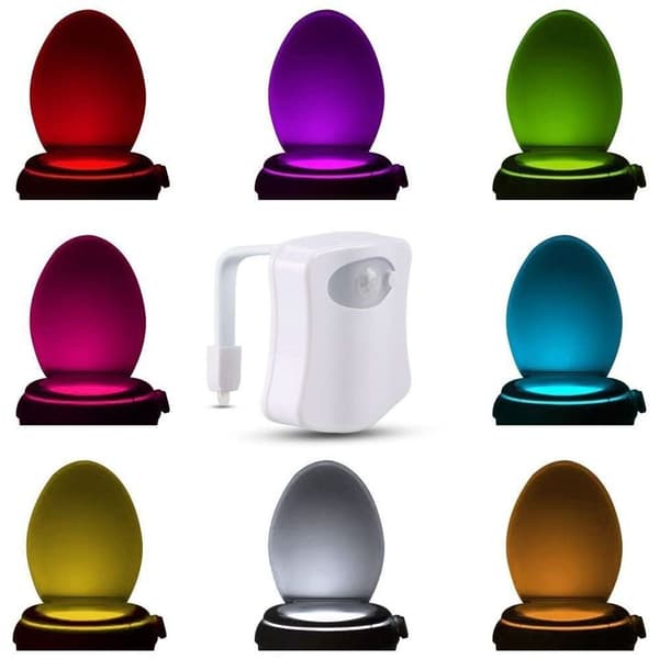 Natlys gadget til toilettet. Sjovt LED-bevægelseslys.