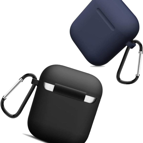 Airpods shell protective case is compatible with the black/navy blue