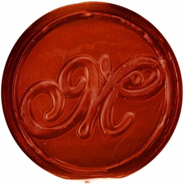 Retro messinghode trehåndtak alfabet bokstaver initial voks klassisk forseglingsvoks stempel M KLB