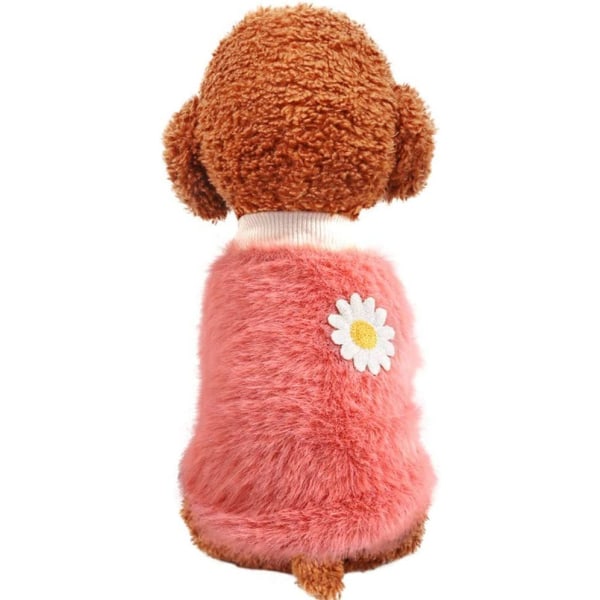 Hunde Tøj Frakke Vinter Tyk Fleece Varm Sweater Skjorte Jakke Tøj Chihuahua Kæledyr Tøj Kat Hundepige Jumperihuahua Tøj Rose