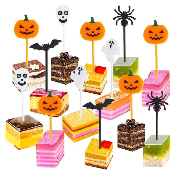 förpackningar (10 pinnar per förpackning) plast Halloween tandpetare KLB