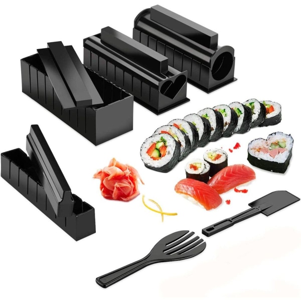 Sushi Maker Kit Sushi Maker 10 deler Plast Premium Set Sushi Tool Set