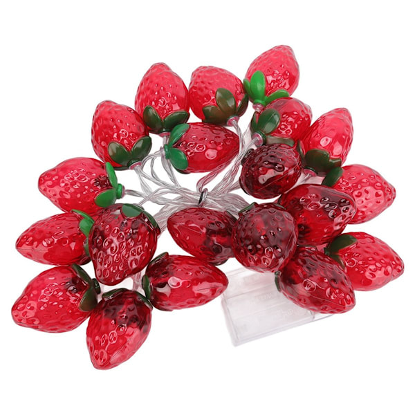 9,8 Fu 20 LED-fruktljusslinga batteridriven jordgubbe KLB