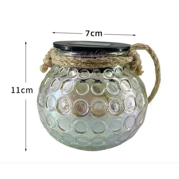 Solcelle lanterne glas, solcelle lys glas solbordlampe som KLB