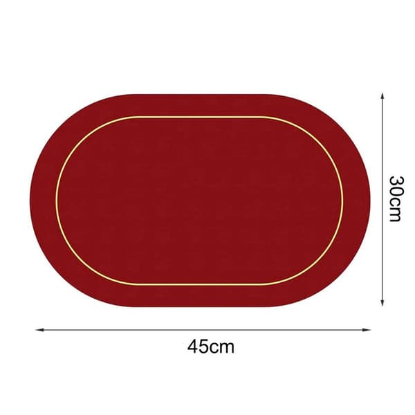 Sett med 4 plassmatter, vaskbare plassmatter, tosidig farget