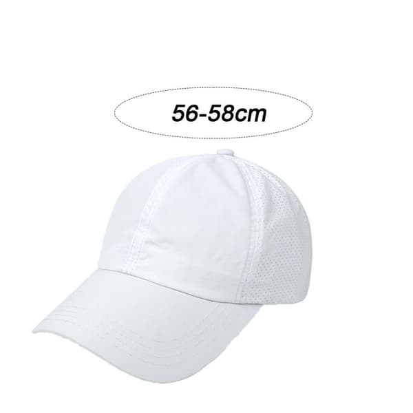 Hatt, baseball caps for menn og kvinner - pustende mesh side, hvit