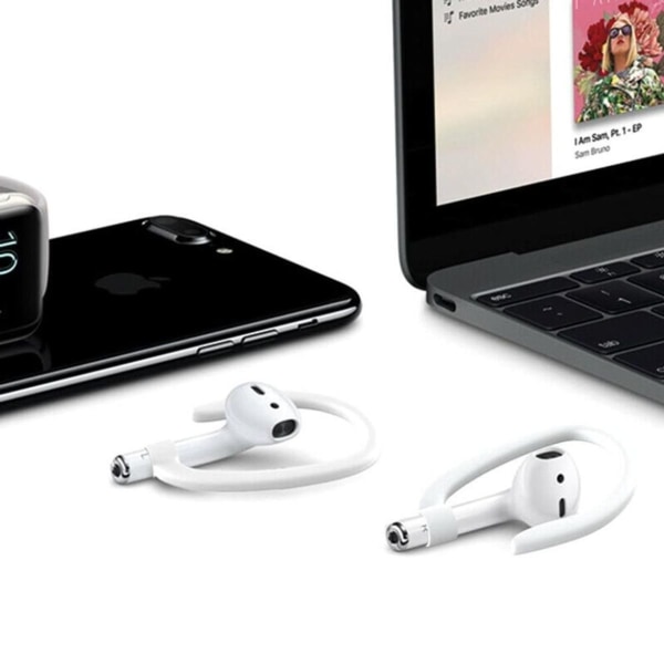 2 par öronsnäcksfäste för AirPods-rem silikon sport anti-förlust öronsnäckor