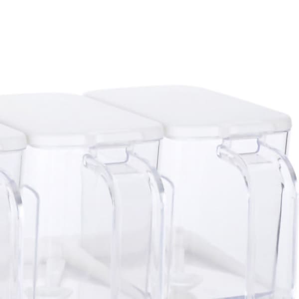 Plastik Transparent Krydderiboks Sæt 3 Gitter Stor Kapacitet KLB