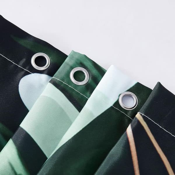 Abstrakt Dusjforheng Grønn Chic Boho Dusjforheng 71Wx71L Dusjforheng