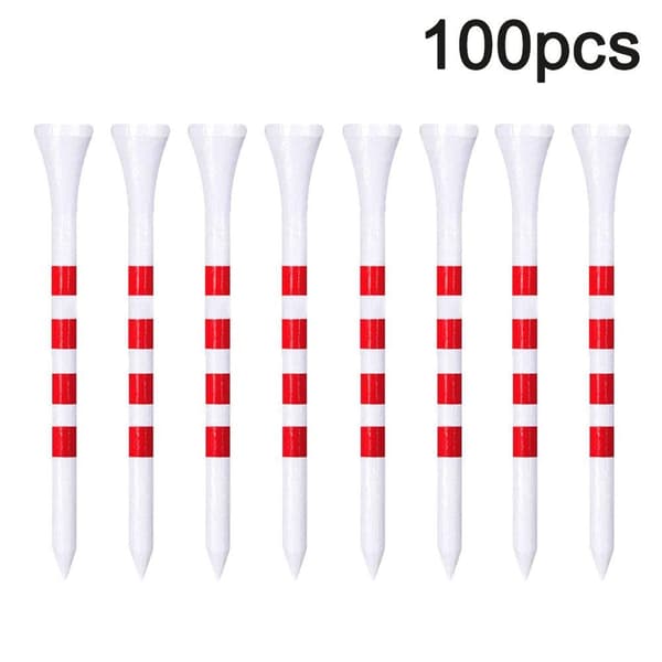 100 golf tees i træ - 100 stk. 70 mm / 83 mm bambustræ farve 83 mm