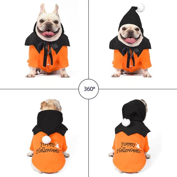 Halloween græskar funky todelt hvalpekjole hundeparty M