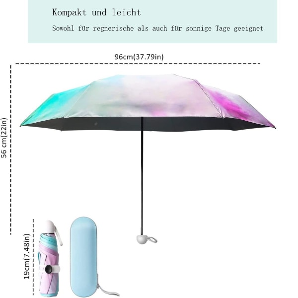 Paraply kompakt en knapp automatisk åpning og lukking KLB