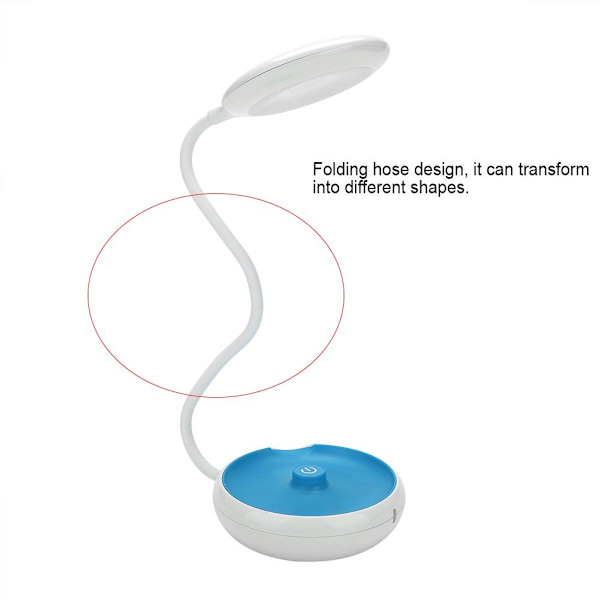 Folding Fleksibel USB Bærbar Bordlampe Blå KLB