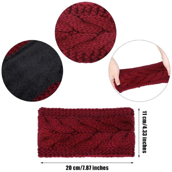 Women's Headbands Winter Fleece Lined Winter Ear Warmers