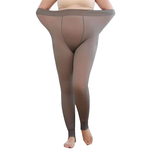 Teko läpikuultava lämmin sukkahousut leggings harmaa iho - sukat KLB