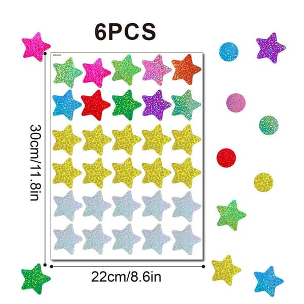 Pcs Flash Color Star Wall Stickers Crystal Dot Nursery Decorative Bedroom KLB