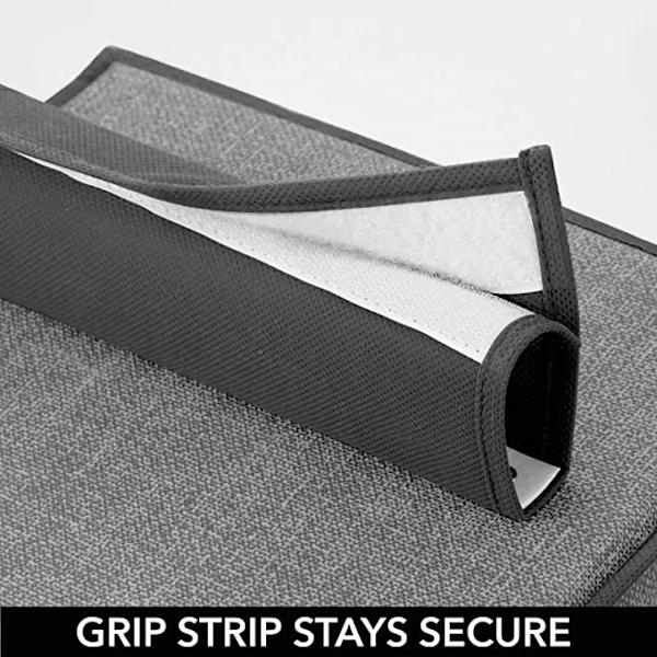 120*30*15cm Non-Woven Foldbar Skoreol (Grå & Sort) - Hængende Skoreol med 10 Bokse - Bøjle er Perfekt til Opbevaring af Punge, Tasker eller Sko