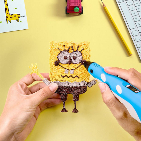 3D-printningssæt Doodle-printer Tegning 12 farver Gave til børn KLB
