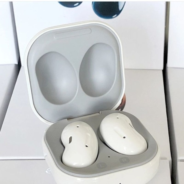 Svart/vit trådlösa hörlurar Bluetooth In-Ear True Cordless White