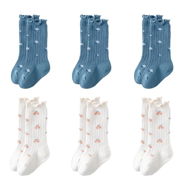 Par Baby Strømper Efterår Små Blomstrede Løse Top 11-13cm KLB