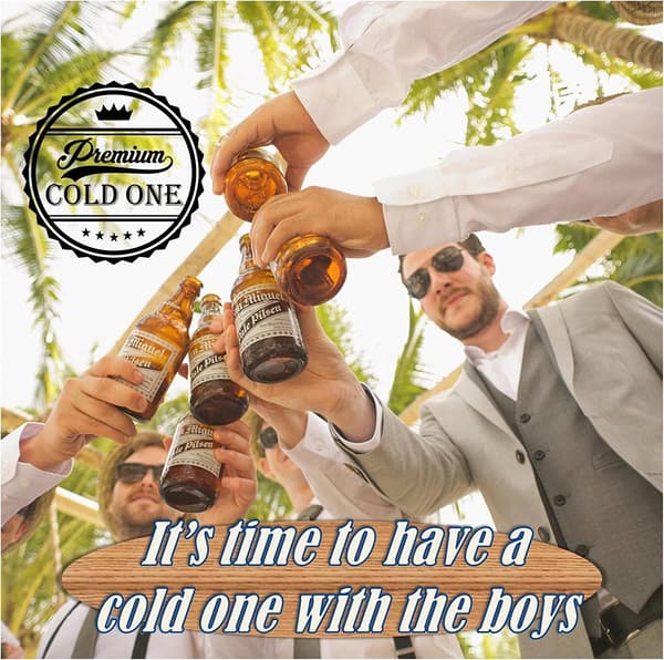 Bartender Flaskeåbner, Bar Blade, Ølbåbner, Sæt af 3 af Premium Cold One. Professionelt niveau: Gummibelagt, rustfrit stål
