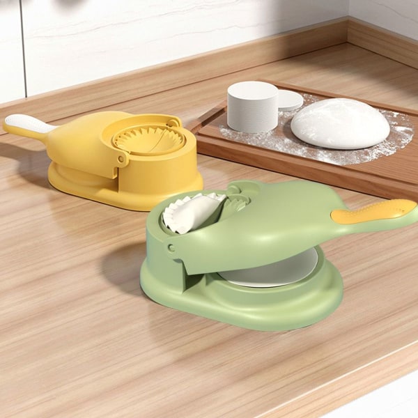 Dumplingform, enkelt verktyg för dumplingtillverkare och dumplingpress, grön