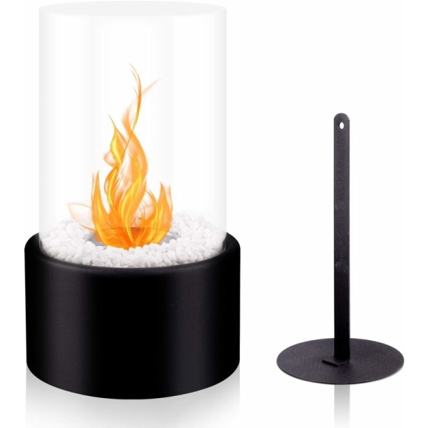 Portable Bioethanol Tabletop Fireplace, Cross Circle Ethanol Fireplace KLB