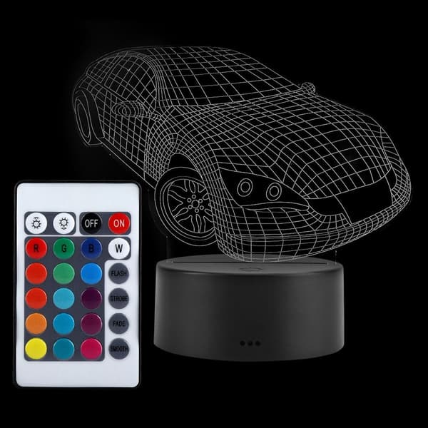 4.5V USB 3D Visuell Billampe 7 Farger Touch Desk KLB