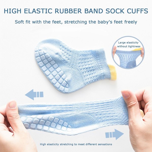 6 par sommer mesh sokker for baby gutter, småbarns jenter sokker for M KLB
