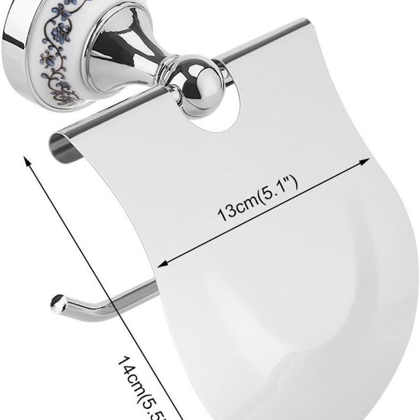 Klassisk toiletpapirholder til badeværelset med vandtæt, vægmonteret facade