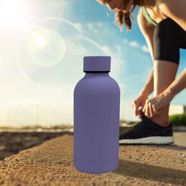 Rustfrit stål vandflaske sportskop lilla 350ml KLB