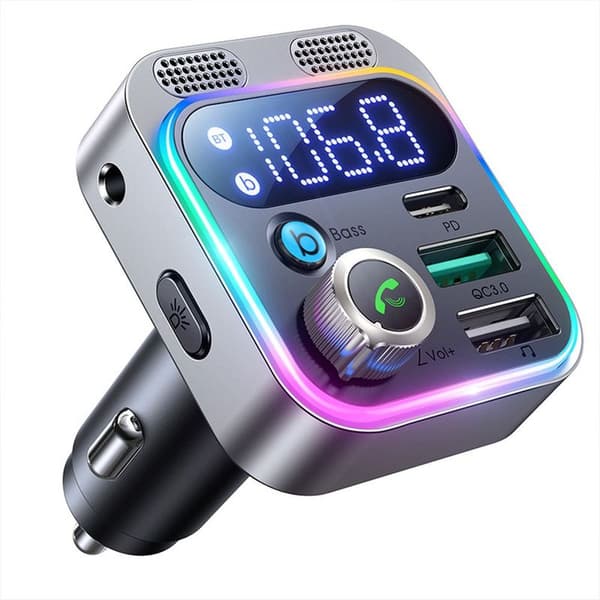 Bluetooth FM-sender 2022, Aux Bluetooth-adapter for bilradio [Sterkere dobbel