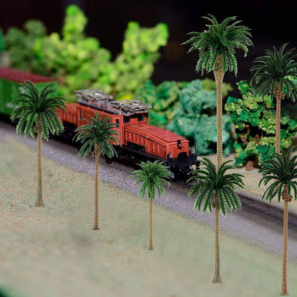 Modell kokosnöt palm landskap modell träd, plast kokosnöt palmträd KLB