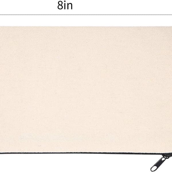 10-pack tomma DIY-hantverksväskor i canvas, pennfodral, tomma sminkväskor, 10-pack KLB