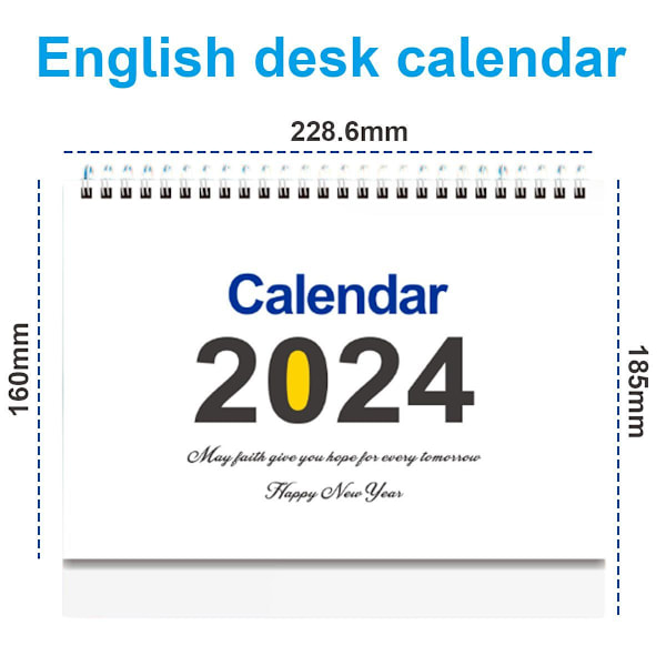2024 Skrivebords kalender - Stående Flip Skrivebords kalender 2024, Januar 2024-Desember Stil4 KLB