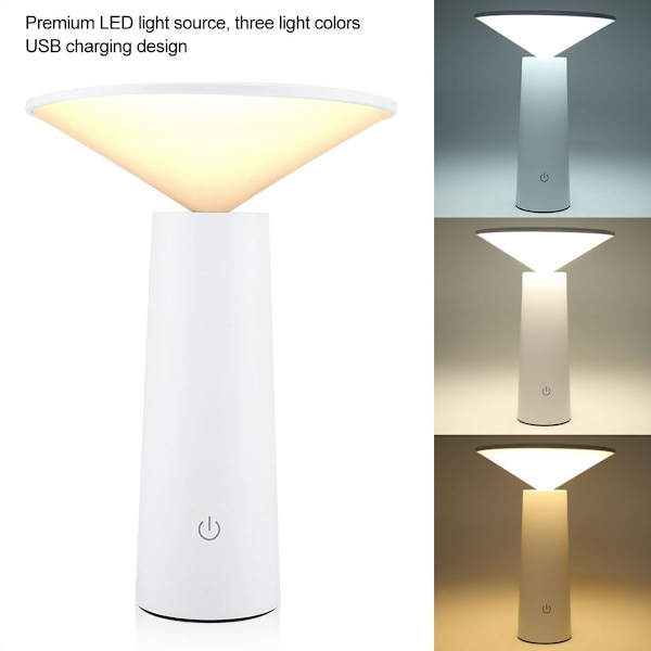 Esimerkki himmennettävästä USB-lataus LED-pöytävalaisimesta kosketusohjauksella KLB