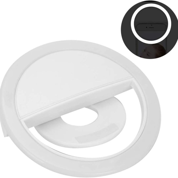LED-ringlys for smarttelefoner, nettbrett og sminkebord